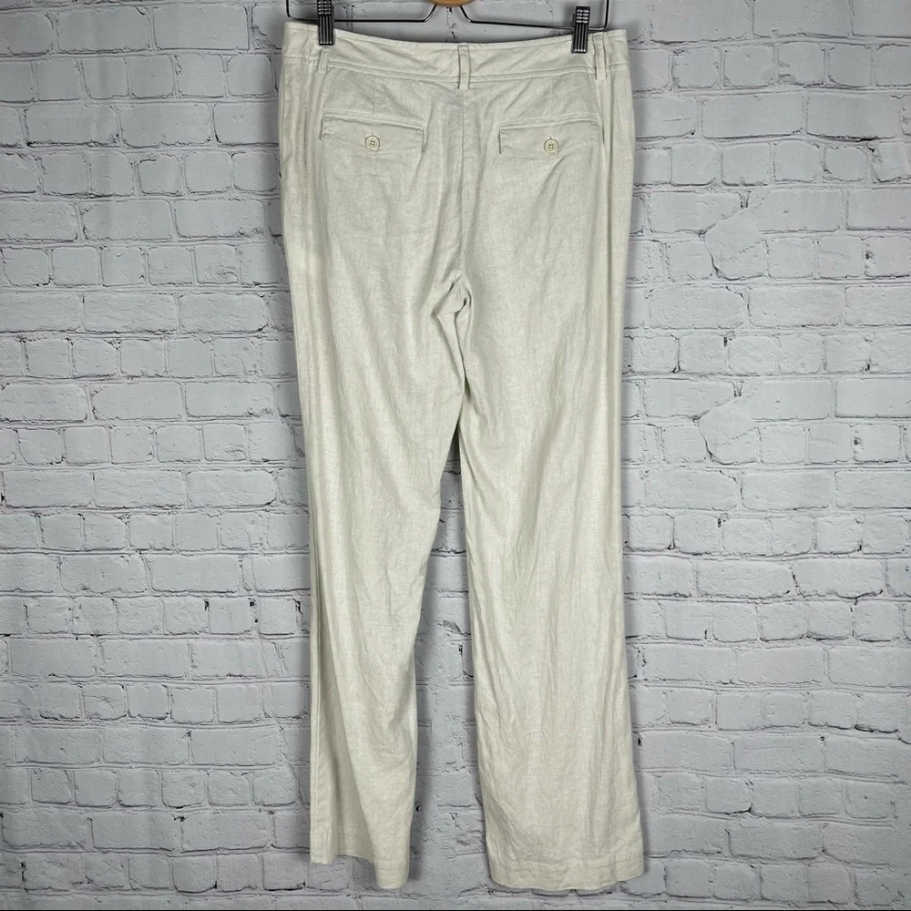 BCBG MaxAzria linen beige summer lightweight pants, size 4 - Picture 2 of 12
